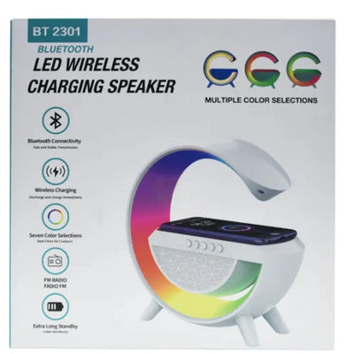 3-in-1 Multi-Function LED Night Lamp With Wireless Charging Bluetooth Speaker